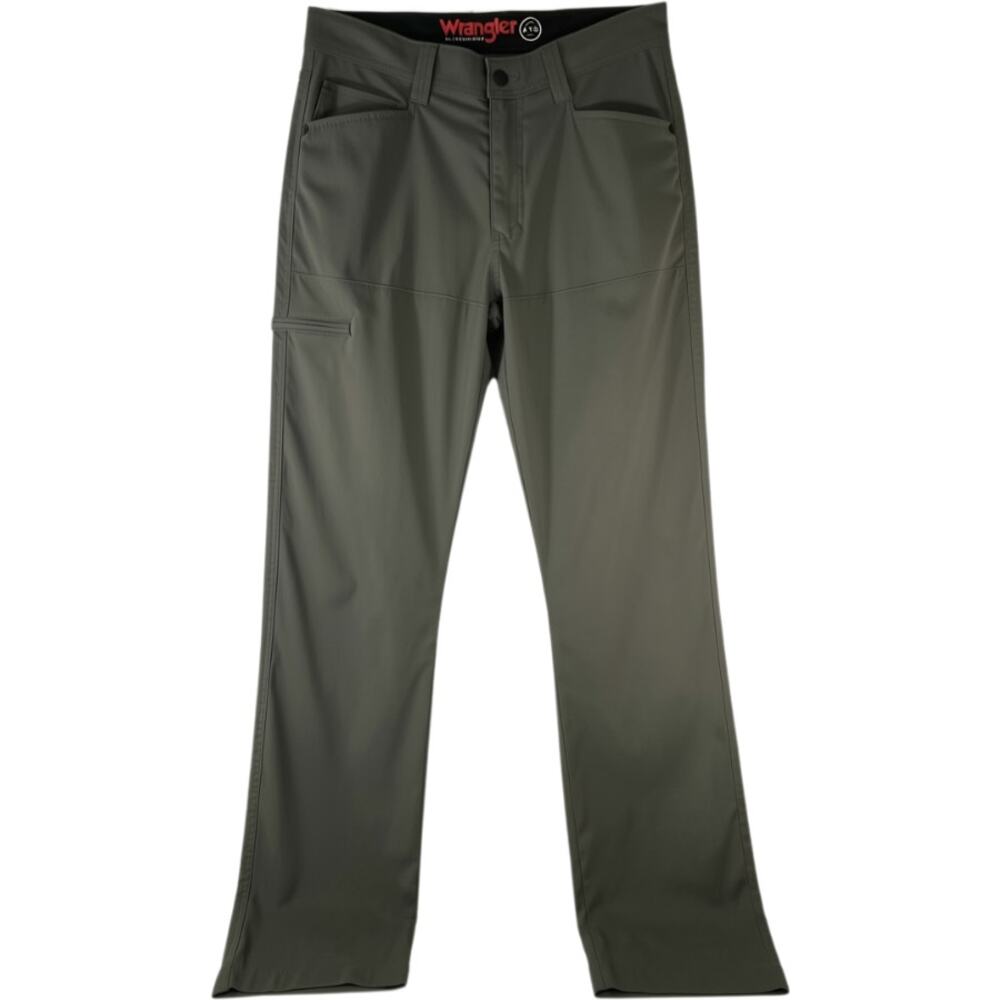 Wrangler Grey Flat Front Straight Leg Chino Casual Pants 32x32